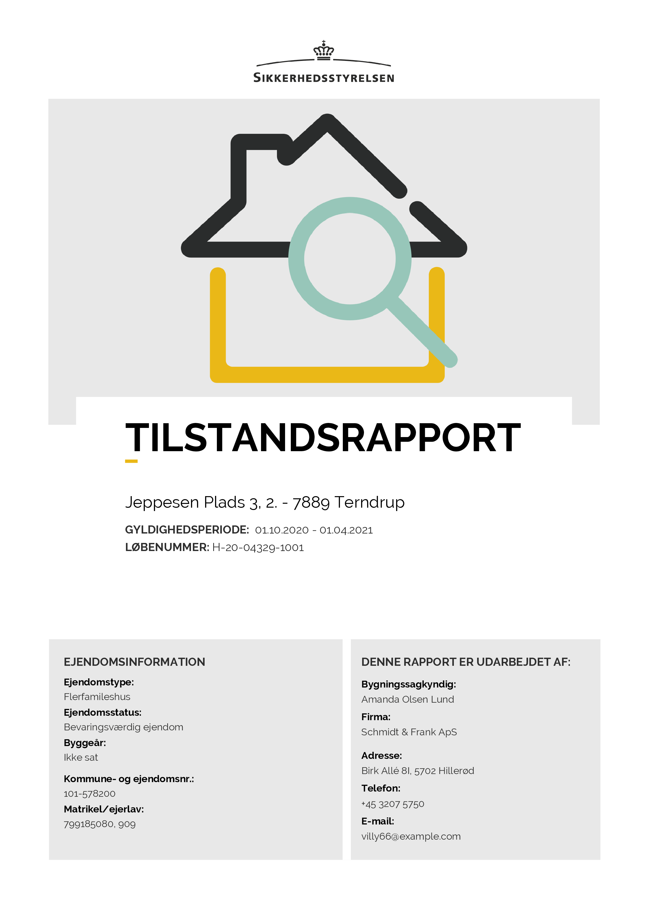 First page preview of a Husweb house condition report.