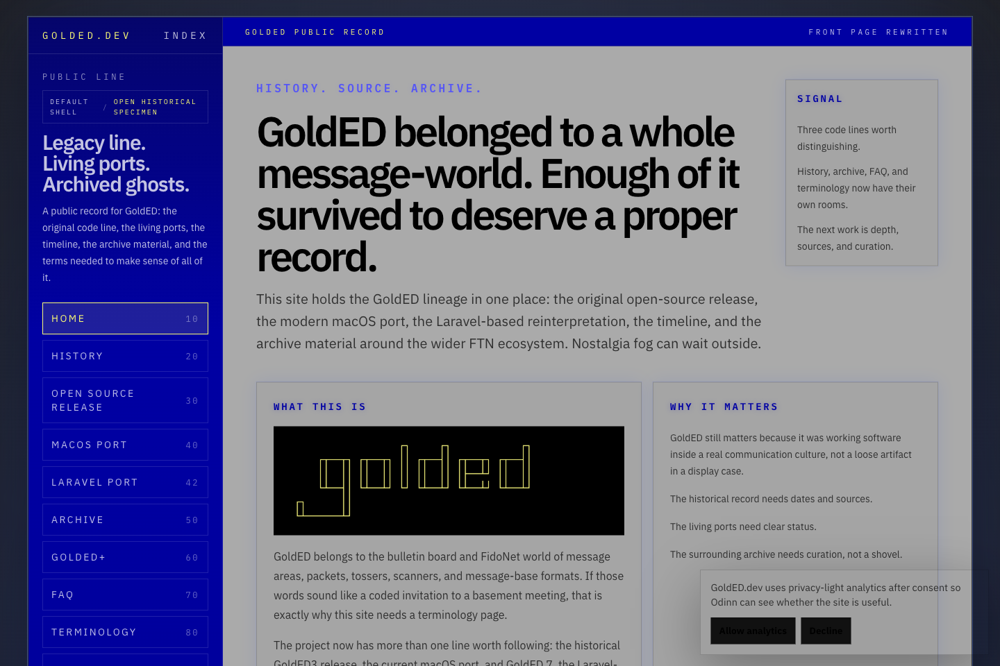 Screenshot of GoldED