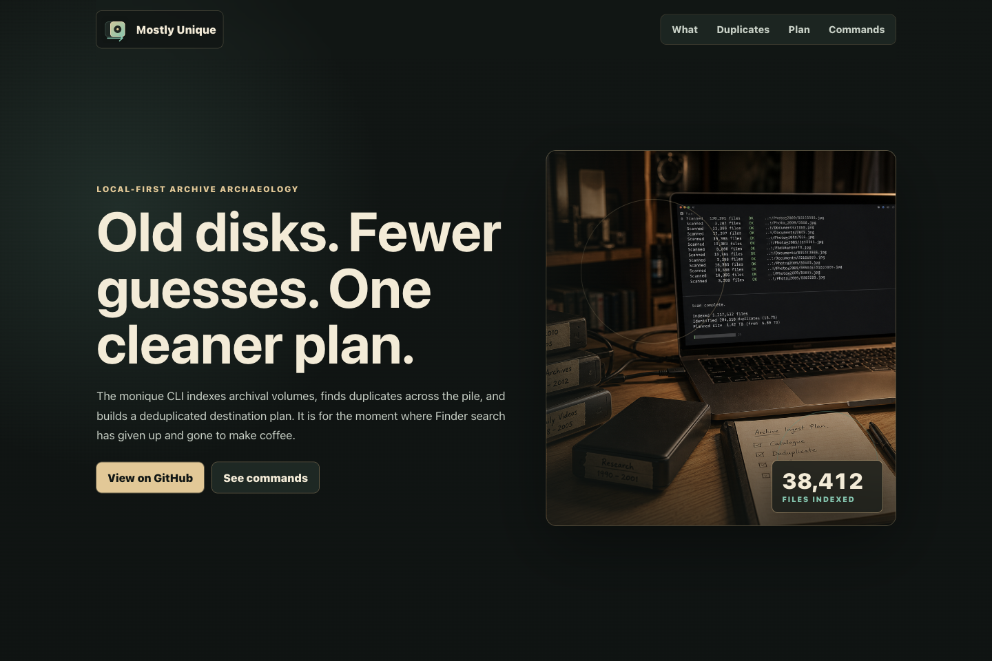 Screenshot of Mostly Unique