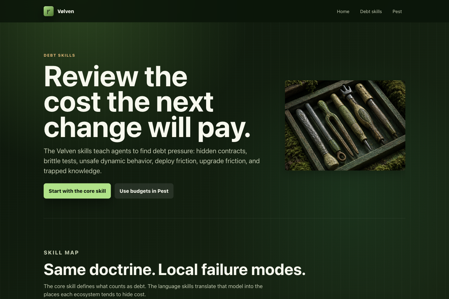 Screenshot of Vølven Debt Skills